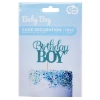 Topper ozdoby na tort napis Birthday Boy dekoracje urodzinowe na roczek baby shower